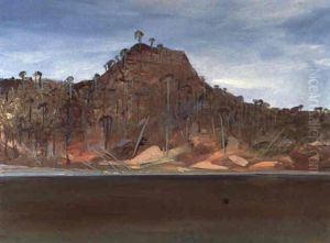 Shoalhaven Riverbank With Black Swan by Arthur Merric Boyd