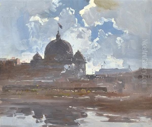 Flinders Street From The Banks Of The Yarra - view 1