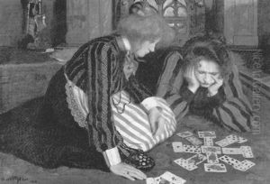 Kartenlegerinnen Auf Dem Teppich by Otto Boyer