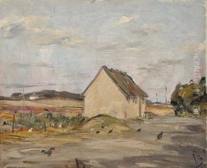 Farm Exterior With Hens