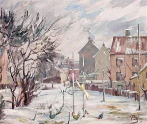 A Snow Covered Cityscape