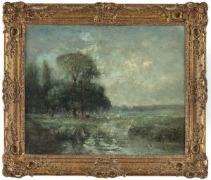 Sommer-landschaft Mit Gewasser