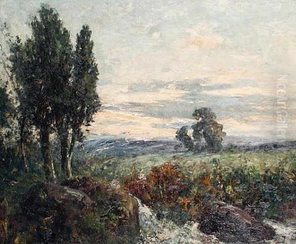 A Country Landscape At Dusk - view 1