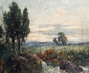 A Country Landscape At Dusk