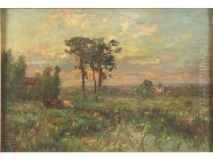 Vaches Au Paturage Pres De La Riviere