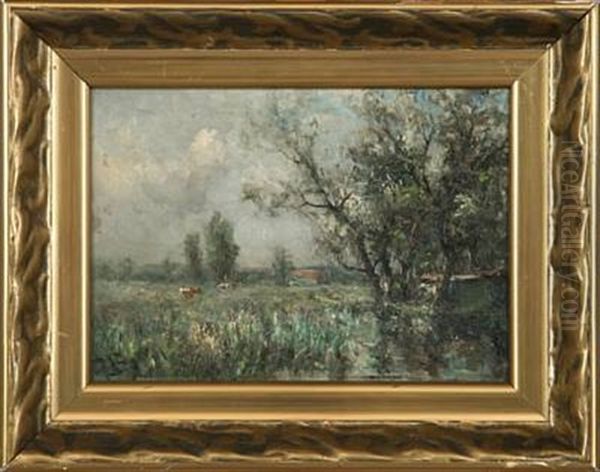 Landscape With Cows And A House - view 1