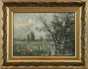 Landscape With Cows And A House