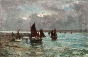 Fischerboote Ber Der Ausfahrt