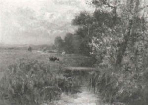 River Landscape With Cows River Landscape With Cows