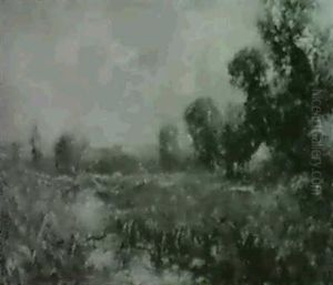 Sommerwiesen Mit Bachlauf Und Bauernhaus Sommerwiesen Mit Bachlauf Und Bauernhaus