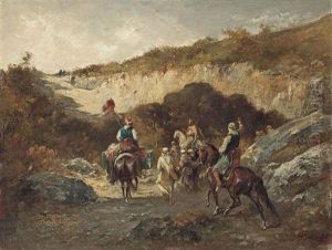 Expedition On The Mountain by Honore Boze