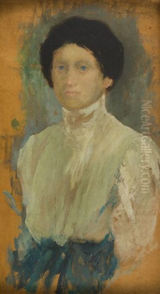 Portrait Of Woman In White Blouse - view 1