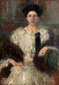 Portrait De Helene Istrati by Olga Boznanska