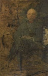Portrait Of A French Officer by Olga Boznanska