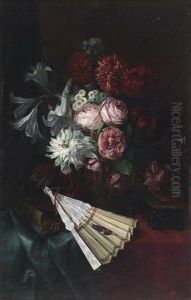 Flores Y Abanico by Jose Maria Bracho Murillo