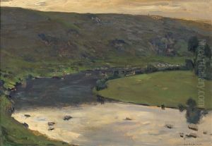 Flusslauf In Der Schwabischen Alb by Eugen Felix Prosper Bracht