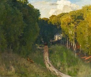 Der Waldweg by Eugen Felix Prosper Bracht