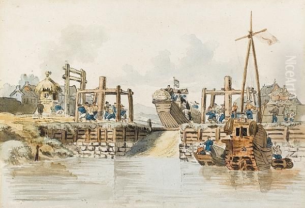 Lord Macartney's Embassy At A Lock - view 1