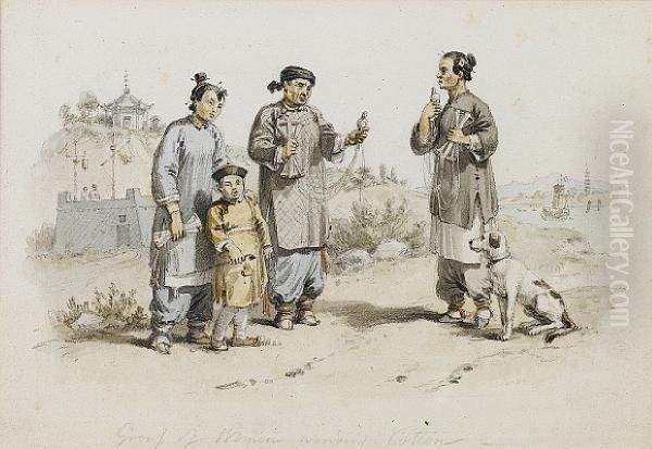 A Group Of Women Winding Cotton - view 1