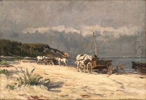 Flunderverkaufer Am Strand Flunderverkaufer Am Strand