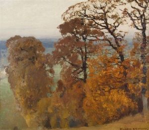 Herbstlicher Wald by Eugen Felix Prosper Bracht