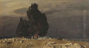 Hannibals Grab by Eugen Felix Prosper Bracht