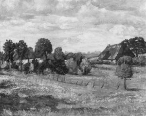 Sommerlandschaft Mit Bauernhausern