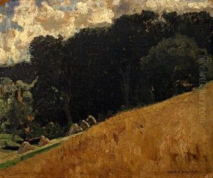Kornfeld Am Walde by Eugen Felix Prosper Bracht
