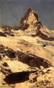 Das Matterhorn Vom Kleinen Riffelsee Aus Gesehen Bei Augustschnee Das Matterhorn Vom Kleinen Riffelsee Aus Gesehen Bei Augustschnee