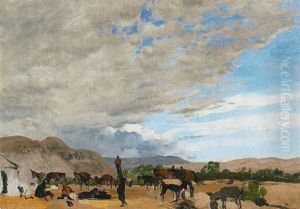 Unser Lager Bei Jerichow by Eugen Felix Prosper Bracht