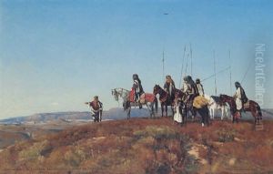 Halt On An Escarpment by Eugen Felix Prosper Bracht