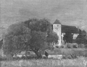 Sommerimpression - Schloss Dargun In Mecklenburg by Eugen Felix Prosper Bracht