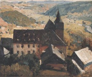 Dhaun An Der Nahe by Eugen Felix Prosper Bracht