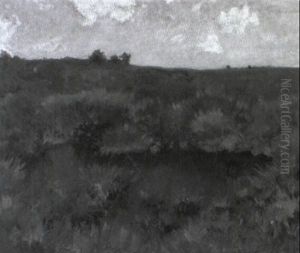 Moorlandschaft Unter Einem Strahlend Blauen Himmel by Eugen Felix Prosper Bracht