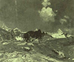 Gebirgslandschaft In Den Schweizer Alpen by Eugen Felix Prosper Bracht