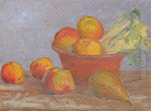 Stilleben Mit Apfeln Und Birne by Max Eugen Brack