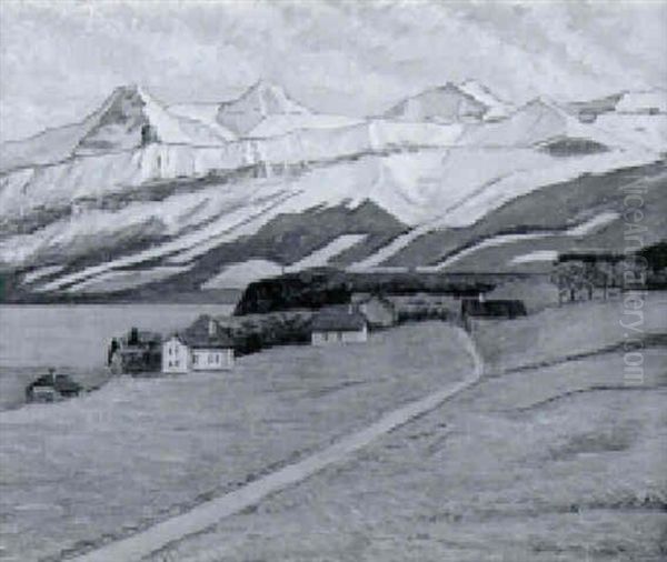 Eiger, Moench Und Jungfrau Mit Brienzersee - view 1