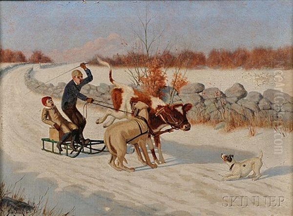 Wintertime Sledding - view 1
