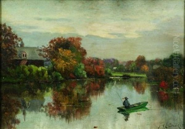 Pond Fishing, Autumn - view 1