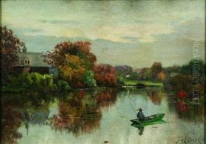 Pond Fishing, Autumn by Sidney Lawrence Brackett