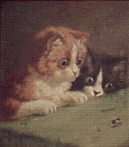 Two Kittens Watching A Fly by Sidney Lawrence Brackett
