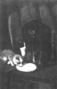 Kittens And Dog by Sidney Lawrence Brackett