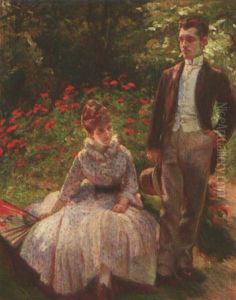 Pierre Et Sa Tante Louise Au Jardin by Marie Bracquemond