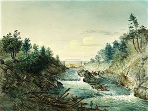 Watching The Men Spear Fishing On The Saco River by Gibeon Elden Bradbury