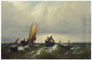 Fishermen On The Bay Of Fundy by William Bradford