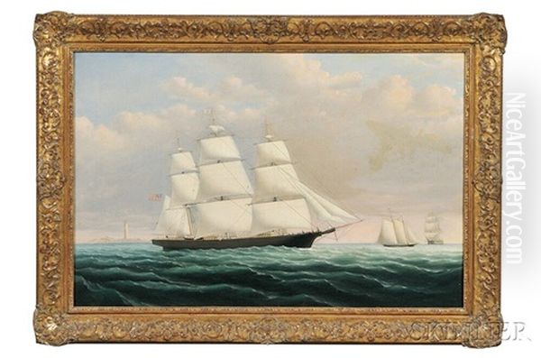 Portrait Of The California Clipper Ship Phantom - view 1