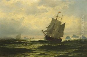 Arctic Whalers Homeward Bound by William Bradford