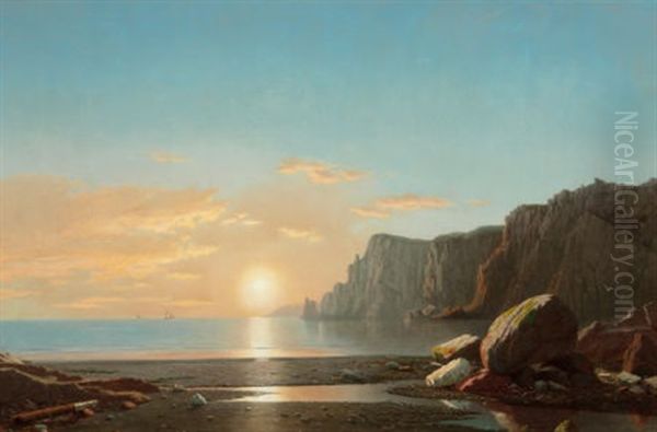 View Of Northern Head At Sunrise In The Bay Of Fundy - view 1