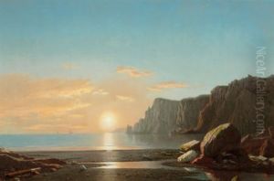 View Of Northern Head At Sunrise In The Bay Of Fundy by William Bradford