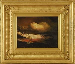 View Of The Sermitsialik Glacier (study) by William Bradford